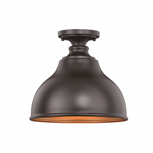 Vaxcel Delano 11" Semi-Flush Mount - Outer Oil Burnished Bronze - T0315