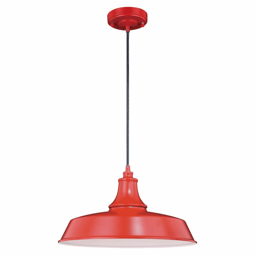 Vaxcel Dorado 15" Outdoor Pendant - Red with Inner White - T0489
