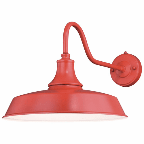 Vaxcel Dorado 15" Outdoor Wall Light - Red with Inner White - T0488