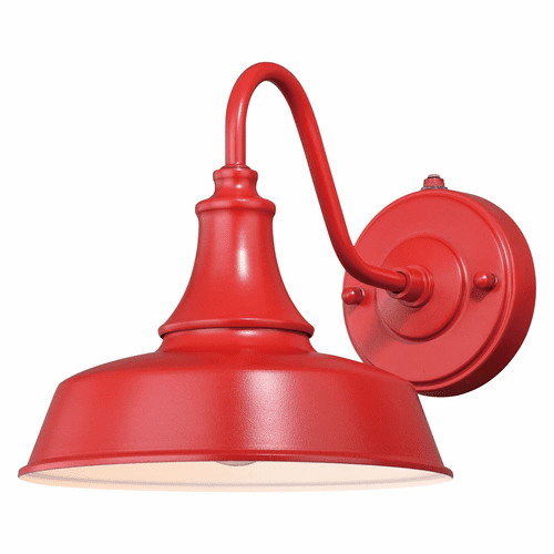 Vaxcel Dorado 9" Outdoor Wall Light - Red with Inner White - T0486