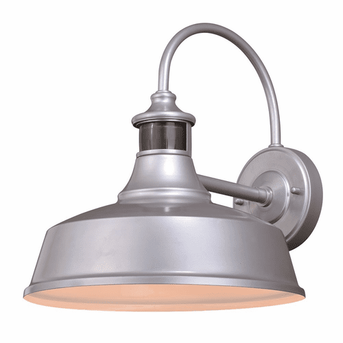 Vaxcel Dorado Dualux 12" Outdoor Wall Light - Satin Silver, Inner White - T0388