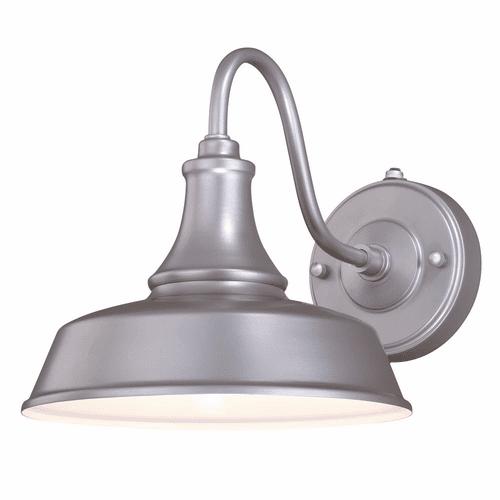 Vaxcel Dorado Outdoor 9" Wall Light - Satin Silver, Inner White - T0370