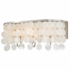 Vaxcel Elsa Capiz Shell 3-LT Vanity Light - Satin Nickel - W0152