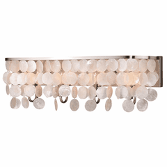 Vaxcel Elsa Capiz Shell 4-LT Vanity Light - Satin Nickel - W0271