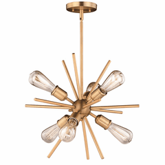 Vaxcel Estelle 6-LT Pendant - Natural Brass - P0238