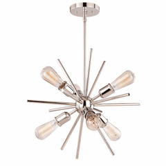 Vaxcel Estelle 6-LT Pendant - Polished Nickel - P0237 Vaxcel Estelle 6-LT Pendant - Polished Nickel - P0237