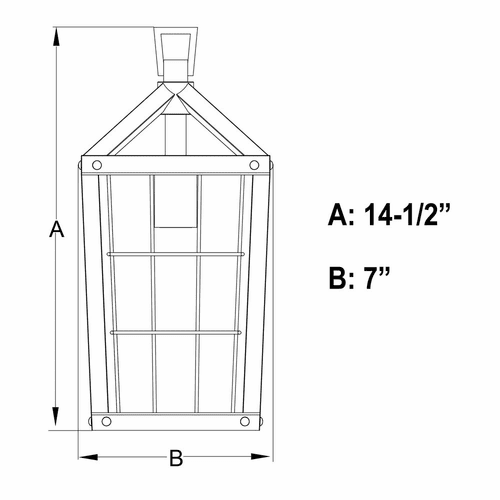 Vaxcel Gage 7" 1-LT Outdoor Pendant - Volcanic Black - T0590