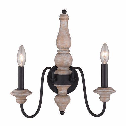 Vaxcel Georgetown 2-LT Wall Sconce - Vintage Ash - W0335