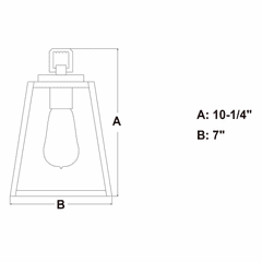 Vaxcel Grant 1-LT Mini Pendant - Black - P0346