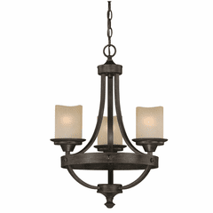 Vaxcel Halifax 3-LT Mini Chandelier - Black Walnut - H0136