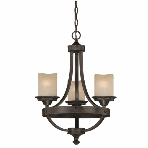 Vaxcel Halifax 3-LT Mini Chandelier - Black Walnut - H0136