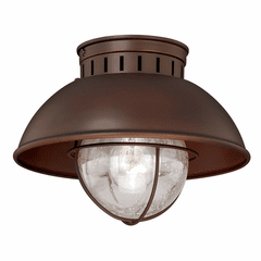 Vaxcel Harwich 10" Outdoor Flush Mount - Burnished Bronze - T0143