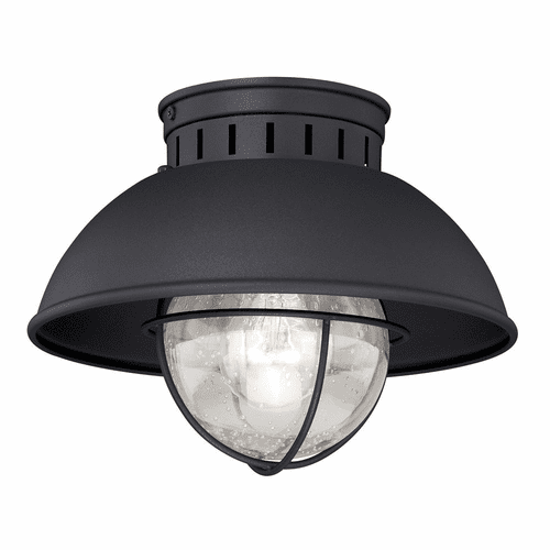 Vaxcel Harwich 10" Outdoor Flush Mount - Textured Black - T0142