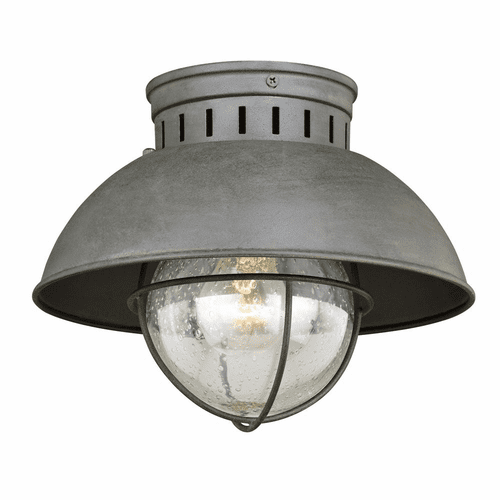 Vaxcel Harwich 10" Outdoor Flush Mount - Textured Gray - T0264