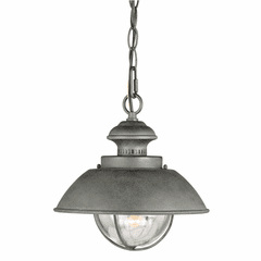 Vaxcel Harwich 10" Outdoor Pendant - Textured Gray - T0265