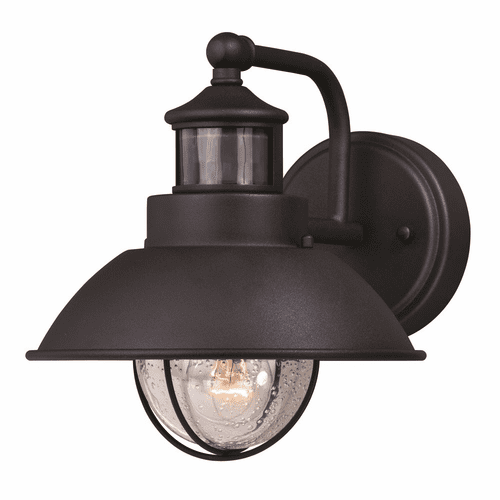 Vaxcel Harwich Dualux 8" Outdoor Wall Light - Textured Black - T0260
