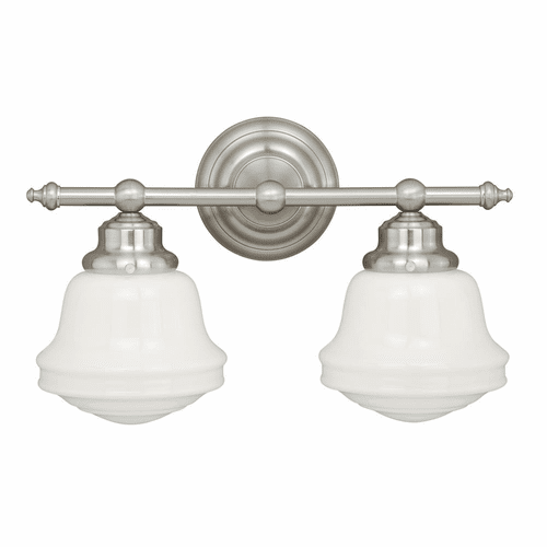 Vaxcel Huntley 2-LT Vanity Light - Satin Nickel - W0169