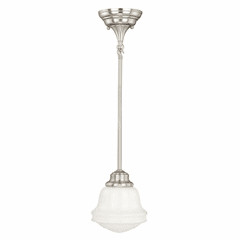 Vaxcel Huntley 6" Mini Pendant - Satin Nickel - P0154