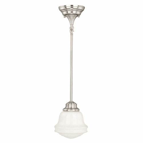 Vaxcel Huntley 6" Mini Pendant - Satin Nickel - P0154