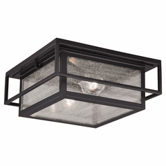 Vaxcel Hyde Park 12" Outdoor Flush Mount - Espresso Bronze - T0470