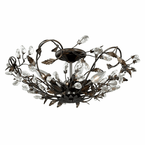 Vaxcel Jardin 17-3/4" Semi-Flush Mount - Architectural Bronze - C0023