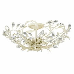 Vaxcel Jardin 17-3/4" Semi-Flush Mount - French Cream - C0024