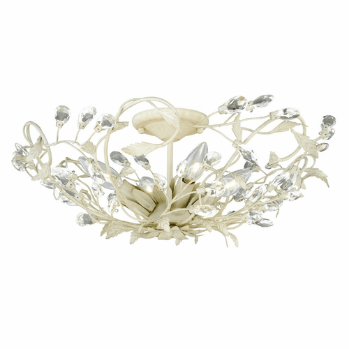 Vaxcel Jardin 17-3/4" Semi-Flush Mount - French Cream - C0024
