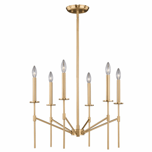 Vaxcel Kedzie 6-LT Chandelier - Natural Brass - H0178