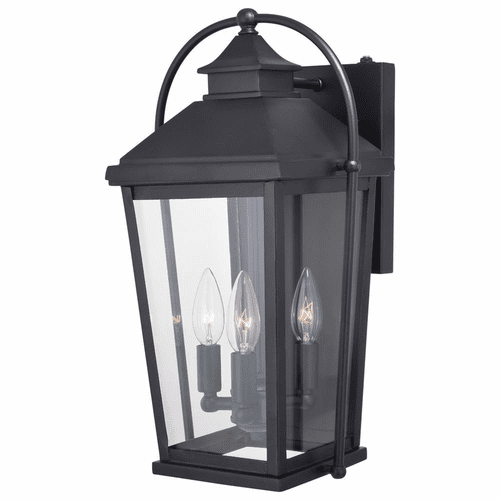 Vaxcel Lexington 3-LT Outdoor Wall Lantern - Textured Black - T0539