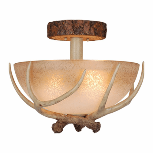 Vaxcel Lodge 16" Semi-Flush Mount - Noachian Stone - CF33016NS