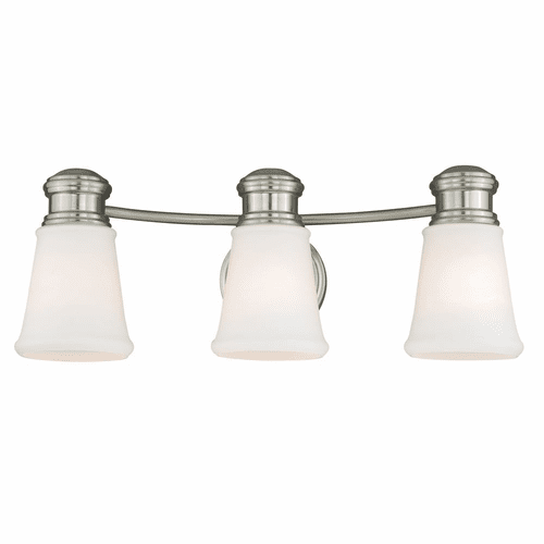 Vaxcel Malie 3-LT Vanity Light - Satin Nickel - W0220