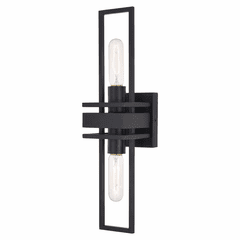 Vaxcel Marquis 2-LT Wall Sconce Up Down Light - Matte Black - W0347