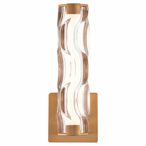 Vaxcel Marseille 1-LT LED Brass Bathroom Vanity - Natural Brass - W0358