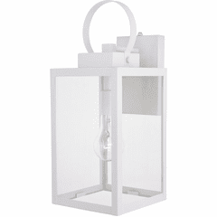 Vaxcel Medinah 1-LT Outdoor Wall Lantern - Textured White - T0554