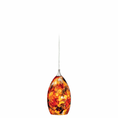 Vaxcel Milano 4-1/2" Mini Pendant w/Ember Mélange Glass - Satin Nickel - PD57115SN Vaxcel Milano 4-1/2" Mini Pendant w/Ember Mélange Glass - Satin Nickel - PD57115SN