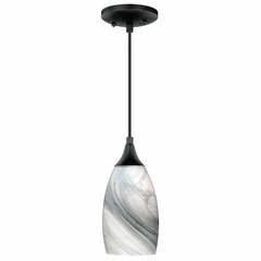 Vaxcel Milano Mini Pendant Marble Swirl Glass - Oil Rubbed Bronze - P0175