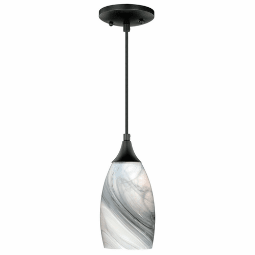 Vaxcel Milano Mini Pendant Marble Swirl Glass - Oil Rubbed Bronze - P0175