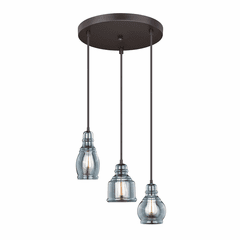 Vaxcel Mille 3-LT Assorted Mini Pendants - Oil Rubbed Bronze - P0249
