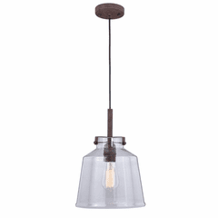 Vaxcel Milone 1-LT Pendant - Textured Rustic Bronze - P0260