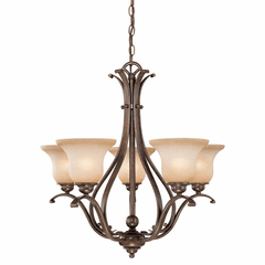 Vaxcel Monrovia 5-LT Chandelier - Royal Bronze - CH35405RBZ/B