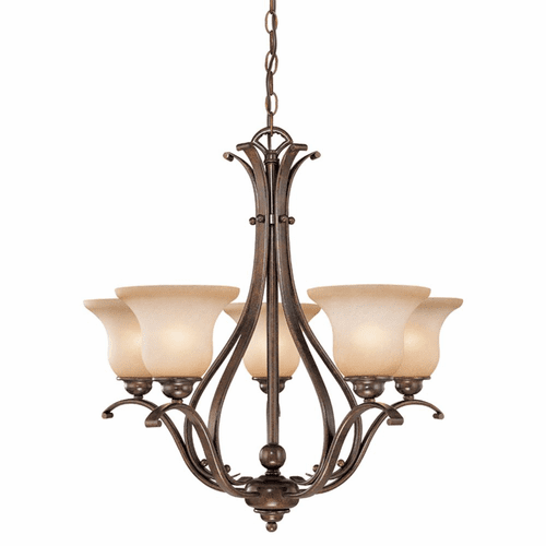Vaxcel Monrovia 5-LT Chandelier - Royal Bronze - CH35405RBZ/B