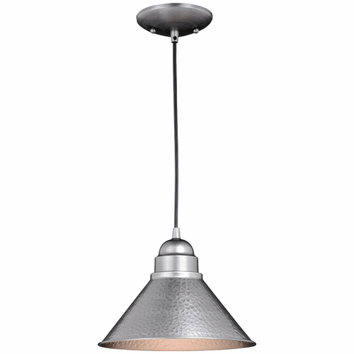 Vaxcel Outland 10" Outdoor Pendant - Brushed Pewter - T0493