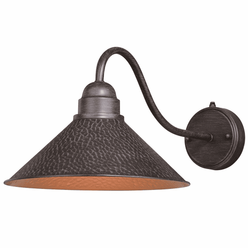 Vaxcel Outland 12" Long Arm Outdoor Wall Light - Outer Aged Iron - T0351