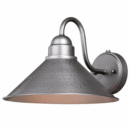 Vaxcel Outland 12" Outdoor Wall Light - Brushed Pewter - T0494