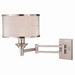 Vaxcel Polk Instalux Swing Arm Wall Light - Satin Nickel - W0259