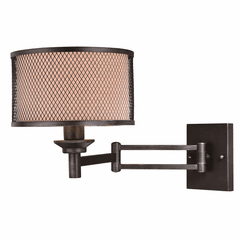Vaxcel Polk Instalux Swing Arm Wall Light - Warm Pewter - W0260