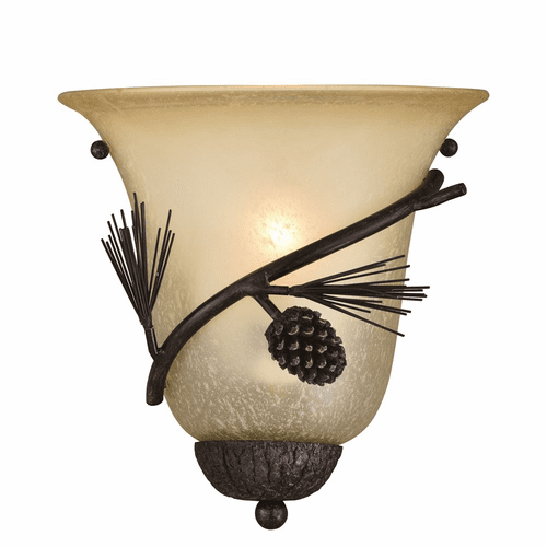 Vaxcel Sierra 1-LT Wall Sconce - Black Walnut - W0266