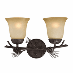 Vaxcel Sierra 2-LT Vanity Light - Black Walnut - W0268
