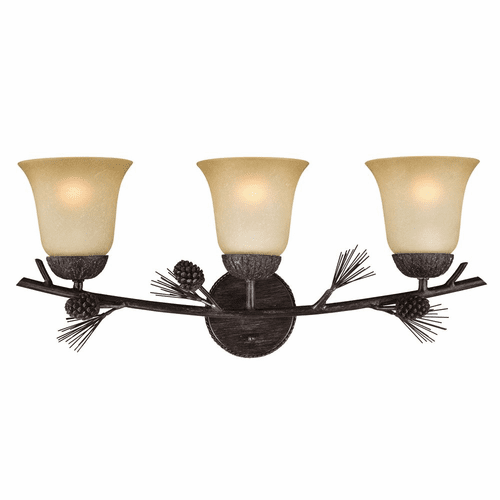 Vaxcel Sierra 3-LT Vanity Light - Black Walnut - W0269