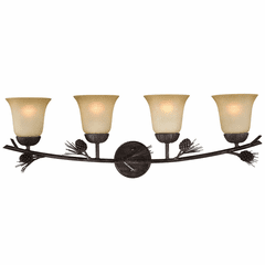 Vaxcel Sierra 4-LT Vanity Light - Black Walnut - W0270